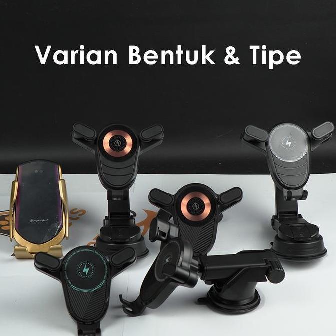 MAZANAC Charging Stand Wireless Otomatis Charger Hp Modern Adjustable Wireless Charger HP Tanpa Kabe