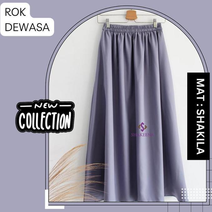 Rok panjang wanita muslimah Polos Rok kerja ootd remaja