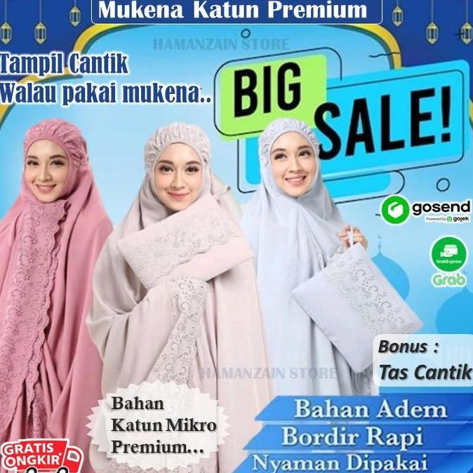 Mukena dewasa katun jepang mikro Premium jumbo bordir terbaru