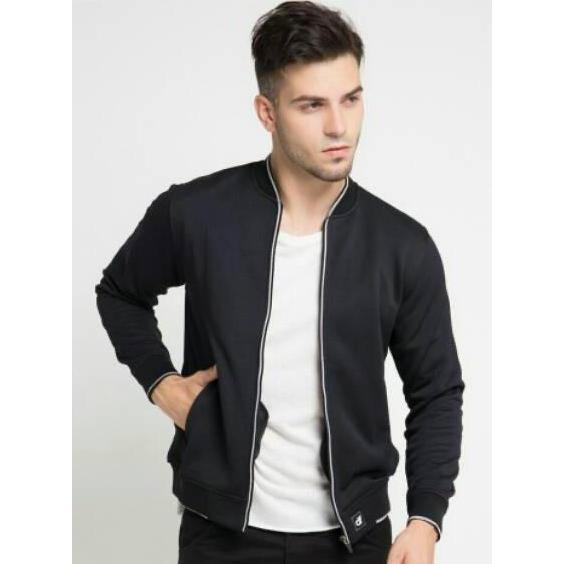 d&f Jaket pria Bomber - Hitam