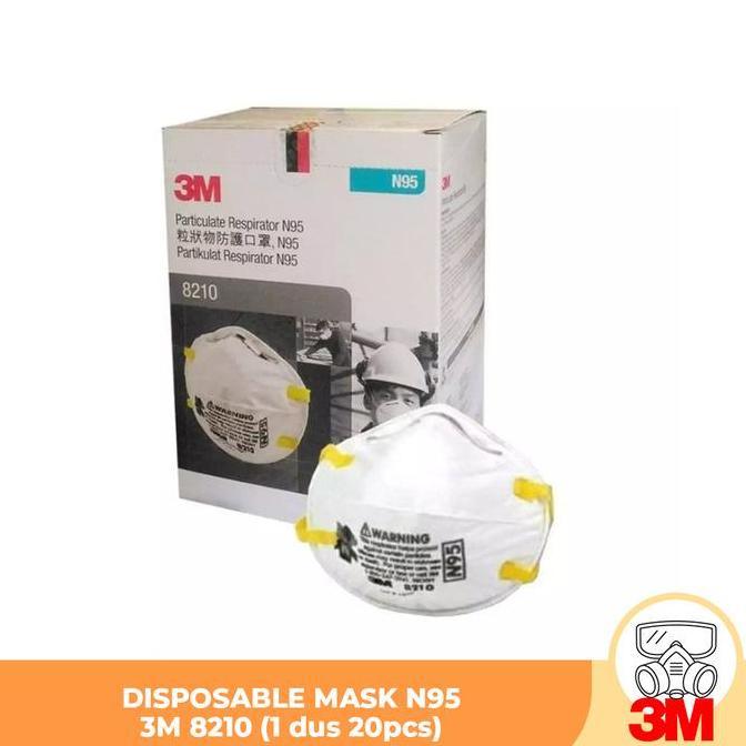 Masker N95 3M 8210 Disposable mask N95 Masker Isi 20 Pcs
