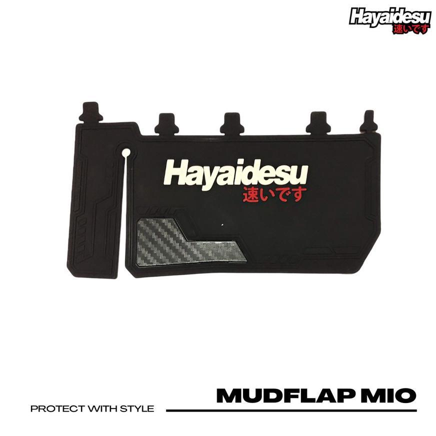 NEW PORODUK HAYAIDESU PREMIUM MUDFLAP KARET PENAHAN LUMPUR MIO 125 Z S FINO 125 SOUL GT 125 MIO J X 
