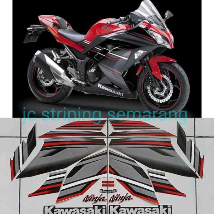 striping ninja 250 fi abs 2017 merah