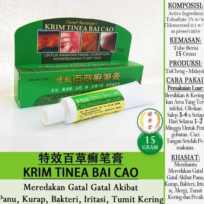 Buruan serbu] SALEP KULIT TINEA BAI CAO [] 15gr u.Gatal-Bakteri-Tumit Kering