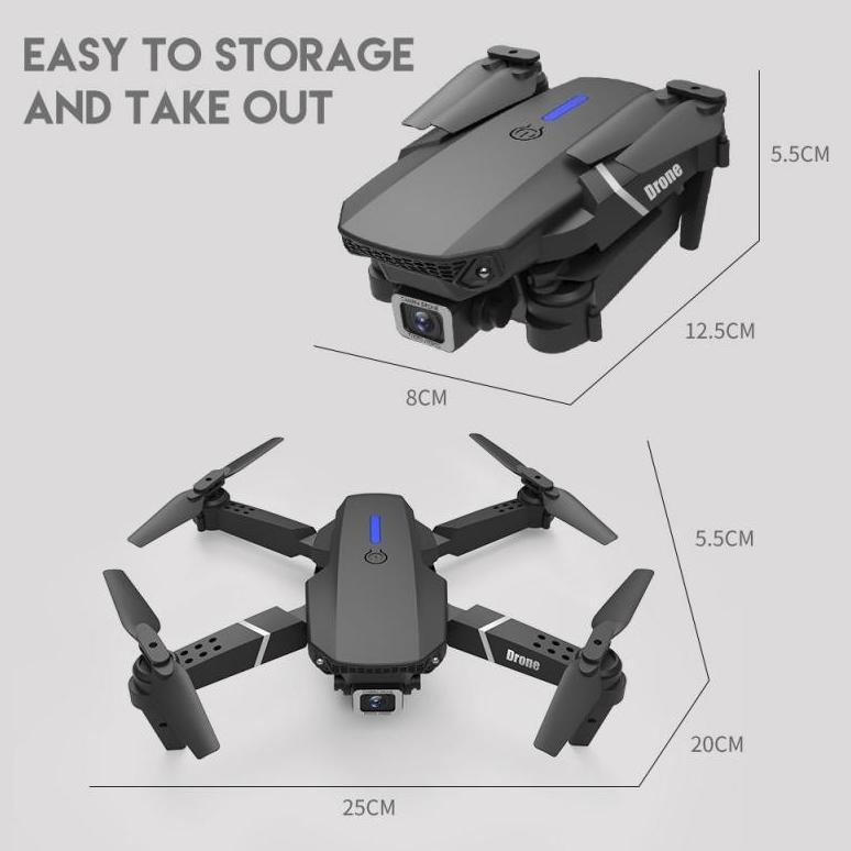Smart Drone E99 Pro 4K  Dual Kamera Hd Drone Mini Wifi Fpv Kamera Drone Outdoor Indoor Posisi Visual