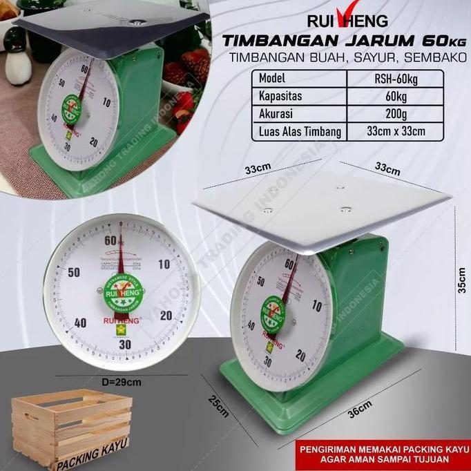 Timbangan Duduk Jarum Timbangan Tipe Vietnam Manual 60kg 200g RUIHENG