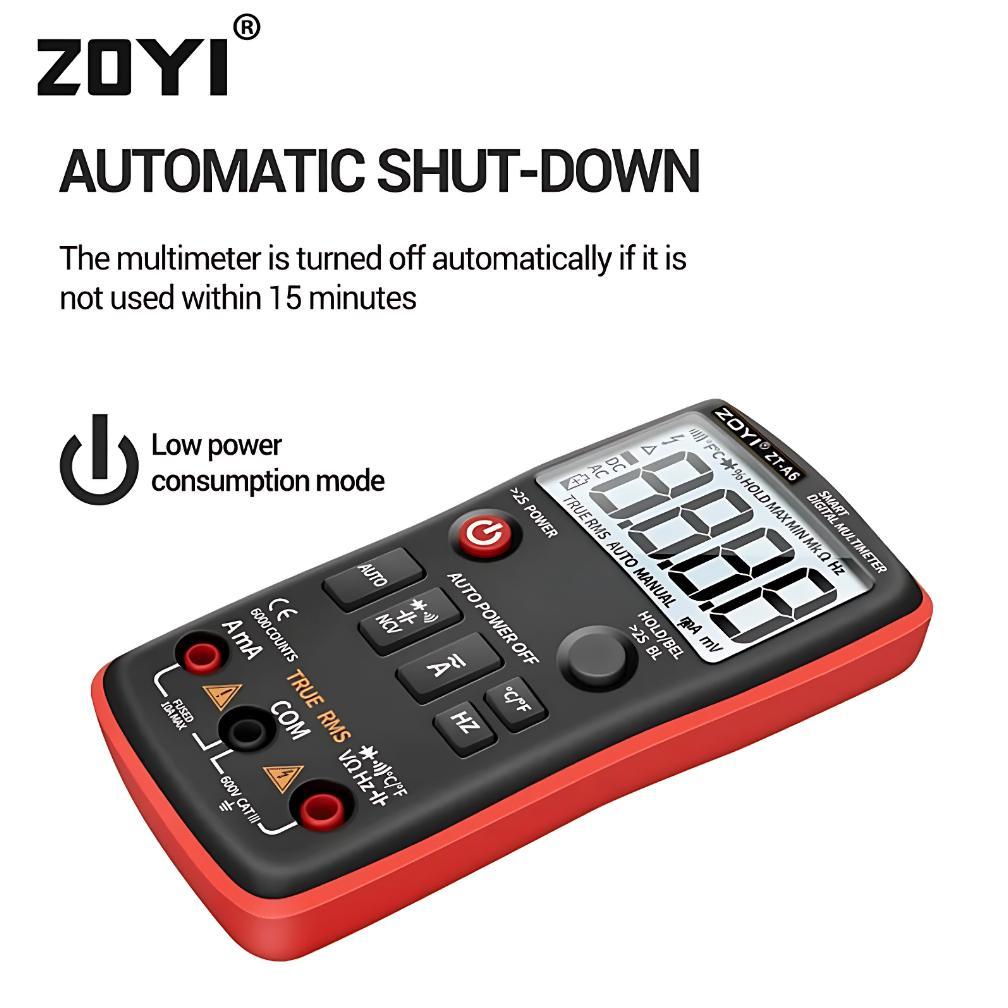Zoyi Zt A6 Pengukur Arus Listrik Digital Multitester Ac Dc 1Mf Ncv