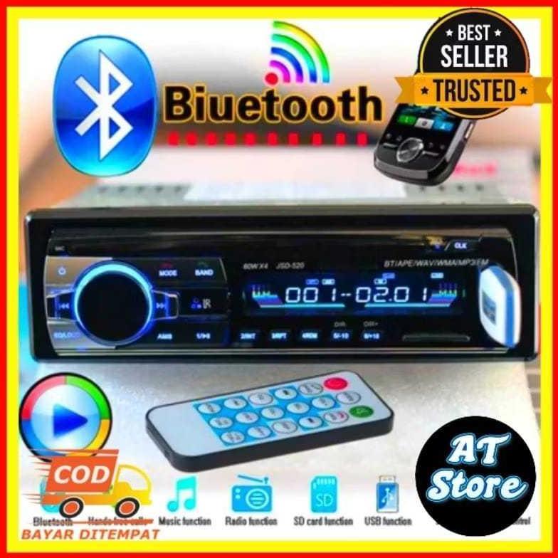Bisa Cod Tape Audio Mobil Multifungsi Bluetooth Usb Mp3 Jsd-520 Single Din Jsd-520 Audio Tape Mobil 