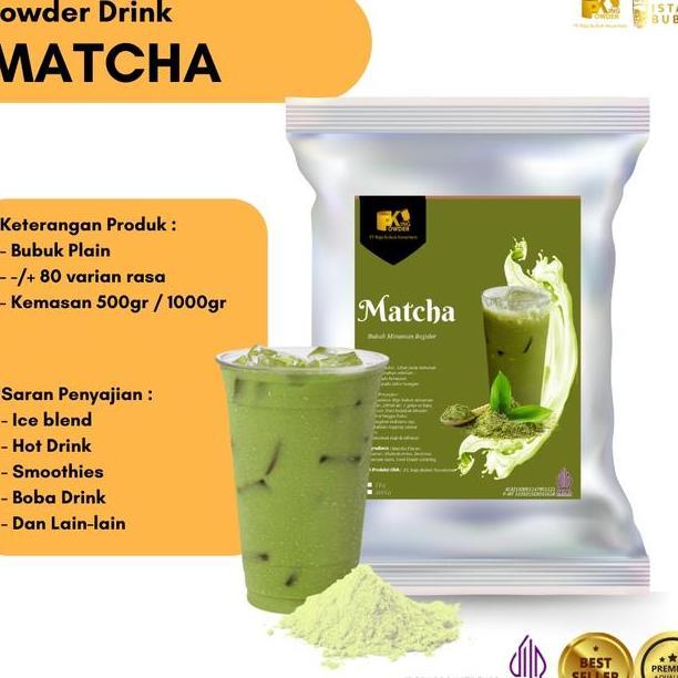 Bubuk Minuman King Powder Rasa Matcha Serbuk Minuman Matcha Pasti Ori