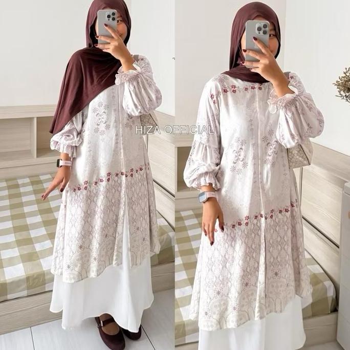 HIZA | Ebula Blouse | Baju Tunic | Baju Etnik | Baju Terlaris Wanita Tunik Muslim Remaja Dewasa Atas