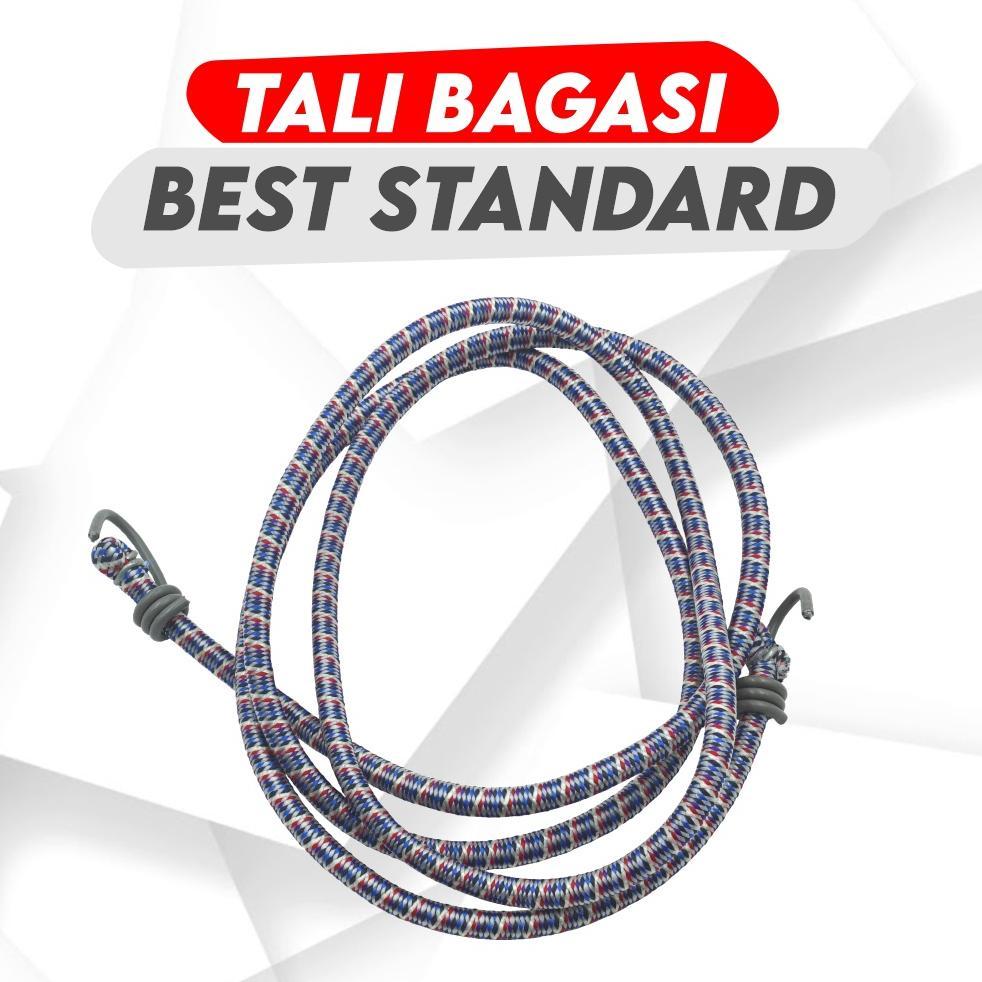 TERLARIS Tali Bagasi Motor 2 Meter / Tali Karet Pengikat Barang 8mm Pengait Kawat PVC Anti Lecet