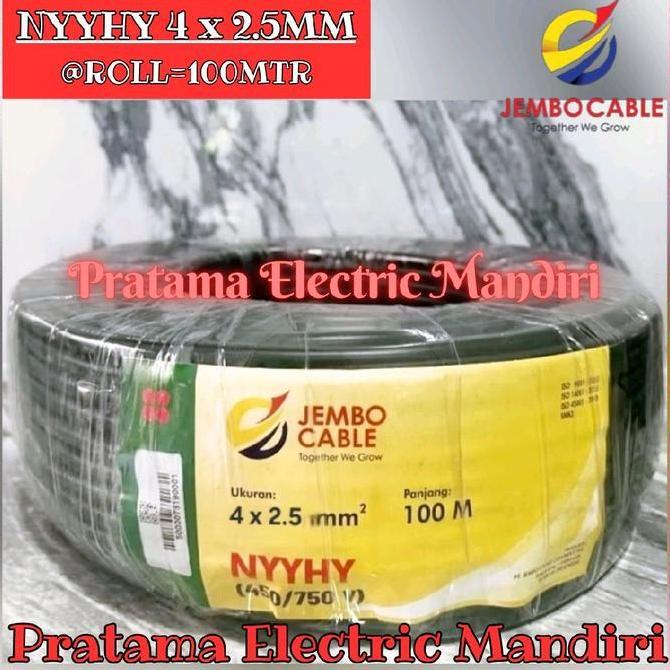 [Roll=100Mtr] Jembo Cable Serabut Kabel Kontrol Nyyhy 4 X 2,5Mm 4 X 2.5Mm 4X2,5Mm 4X2.5Mm