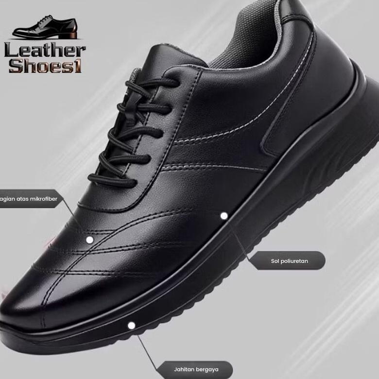 FREE ONGKIR SEPATU CASUAL PRIA SEPATU SNEAKERS KETS KULIT PRIA HITAM SEPATU FORMAL PRIA PERNIKAHAN