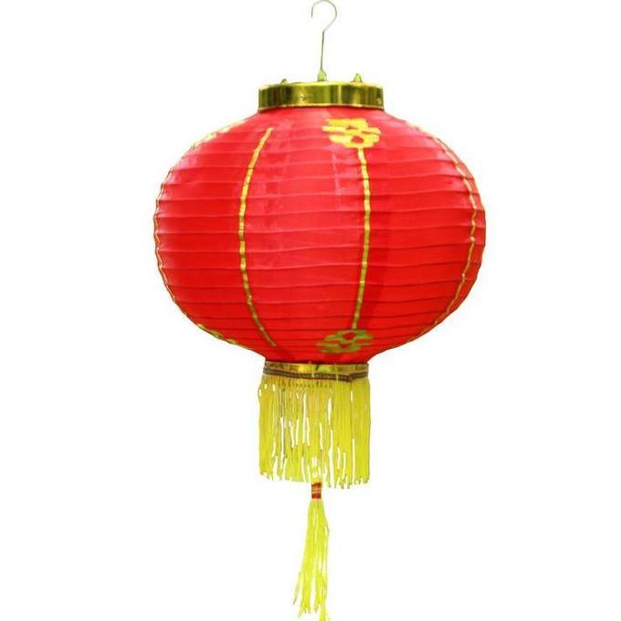 ] Lampion BESAR Imlek Parasut / Lampion Polos / LAMPION KAIN IMLEK POLOS
