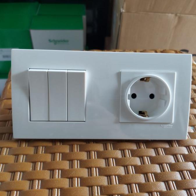 HARGA DISC - Vivace Saklar 3 gang dan Stop Kontak Schneider