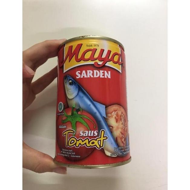Belisekarang- Termurah & Grosir  Maya Sarden Saus Tomat 425G / Maya Ikan Sarden