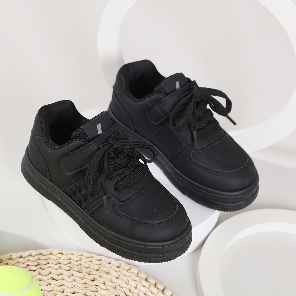 DISKON LVRKIDS [SALE] SIZE 21-37 UNISEX SEPATU ANAK SPORT HITAM SEPATU SEKOLAH ANAK LV0308