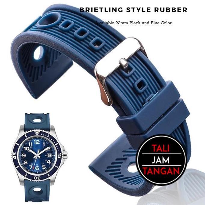 22mm Rally Rubber Style Tali Jam Tangan Karet Rally Bolong-bolong