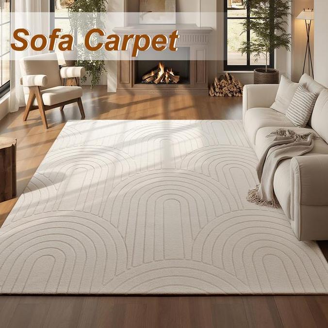 Impian- Sanhome Karpet Bulu Nyaman (Kaki Kosong Nyaman): Dasar Anti-Slip Berkualitas Gaya Minimalis 