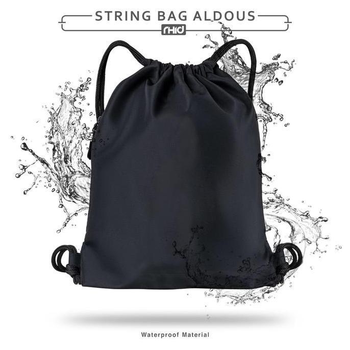 Tas Ransel Serut Hitam Original Futsal Olahraga Ready