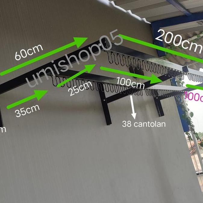 // JEMURAN LIPAT DINDING 150 / 200CM *