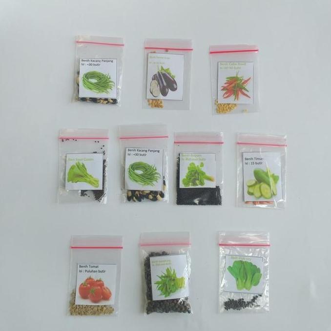 Silvergarden- Paket Benih Bibit Sayuran Isi 10 Jenis Sayuran Dan Buah