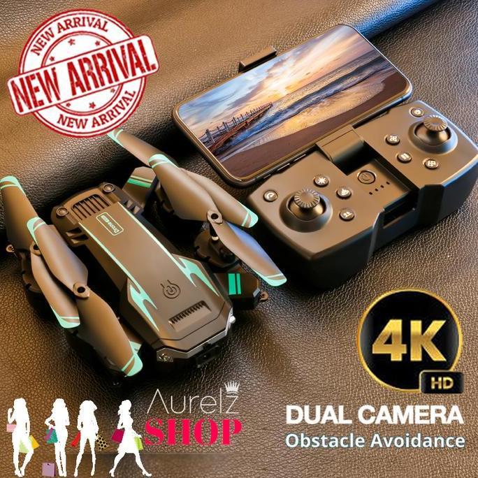 TERBARU - DRONE S6 MAX 4K Dual Camera Obstacle Avoidance Follow Me Drone