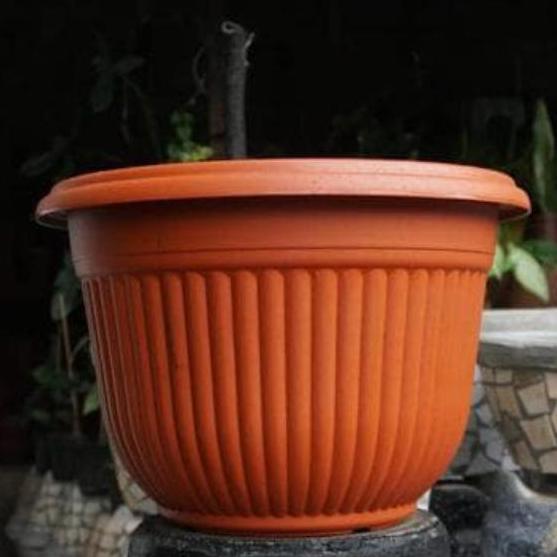 POT PLASTIK 25 CM COKLAT 806 / POT TANAMAN / POT BUNGA