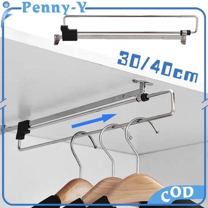 VIRALL GANTUNGAN BAJU TARIK REL GANTUNGAN TELESKOPIK GANTUNGAN BAJU REL *