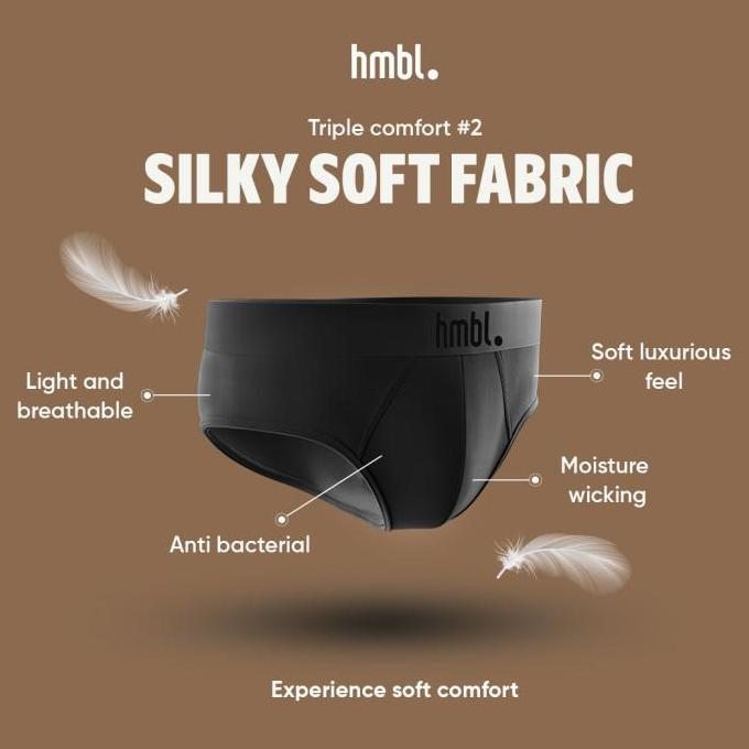 Lansungkirim- Hmbl Modal Briefs 3 Pcs, Celana Dalam Cowok, Super Lembut, Premium Feel, Anti-Bau, Tet