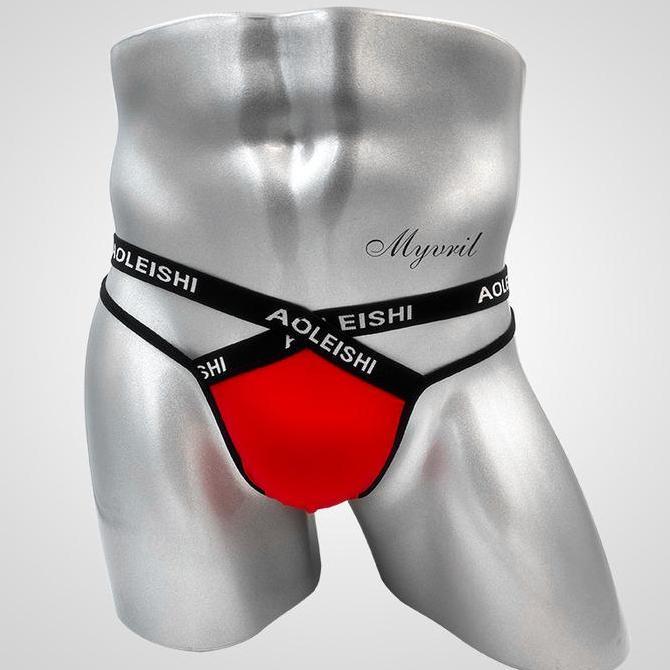 Lansungkirim- Celana Dalam Pria Sexy G String Cowok Low Waist Dewasa Bahan Tipis Nylon Melar Model S