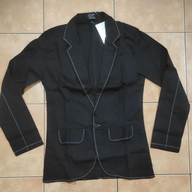 BPS Blazer / Jas Pria BESLINE hitam S M L XL black formal ada busa kain keras ventura