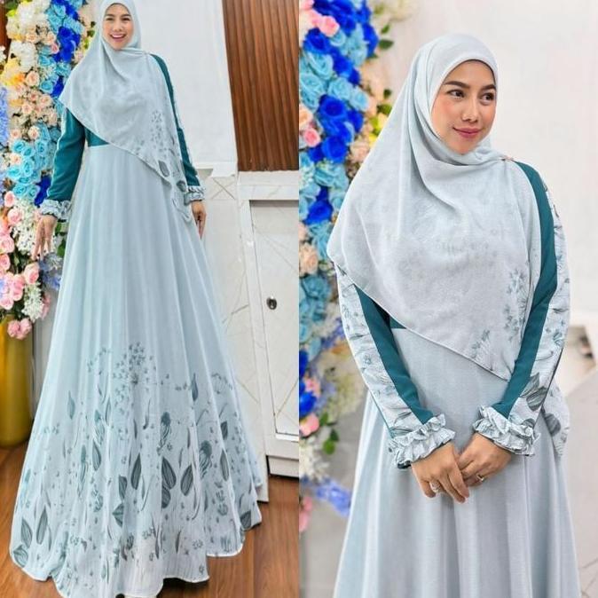 Viral  Gamis Lebaran Terbaru 2026 Azizah  Syar'I By Humaira Gamis Premium Dress Pesta Mewah Baju Aba