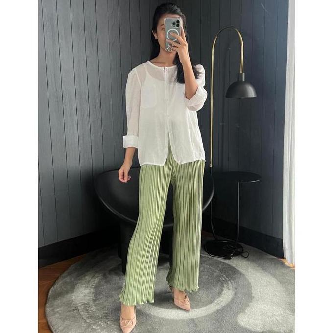 DF345 - Kulot BB Wavy / Celana Kulot Wanita BB Wavy Premium Plisket / Pleated Pants