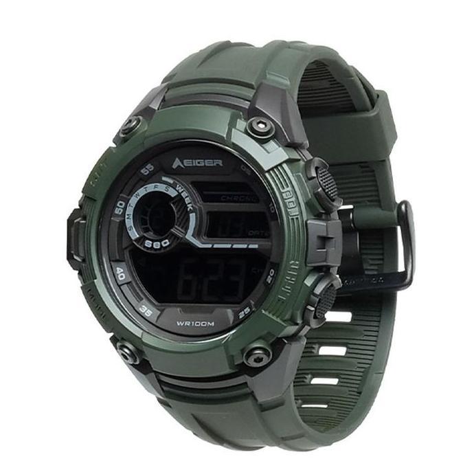 Ready Jam Tangan Eiger 910005090 / 5090 Green Digital Creston Watch