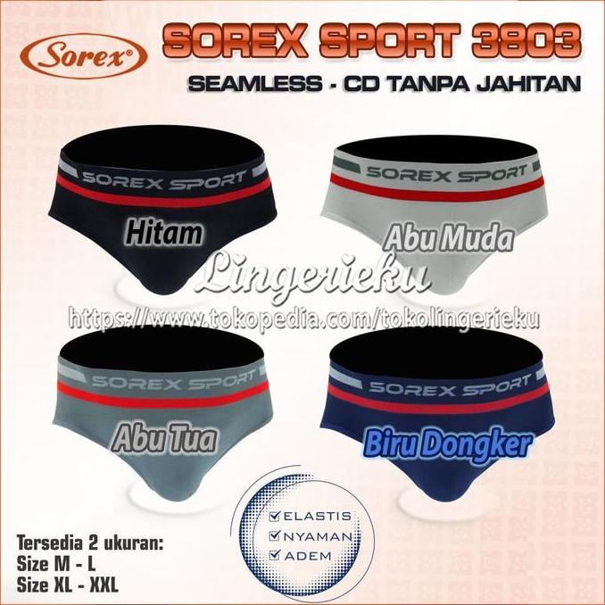 Lansungkirim- Sorex 3803 Cd Celana Dalam Pria Tipe Segitiga Sport Sorex Man