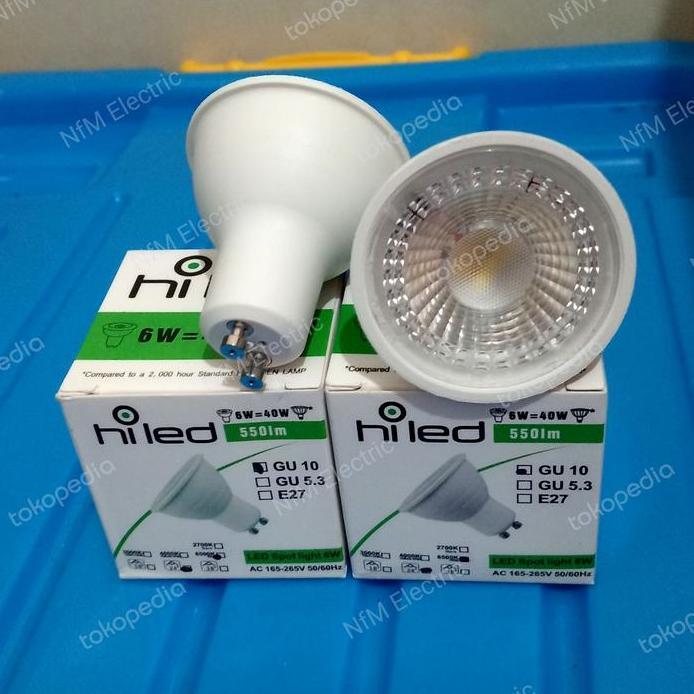 Ready stock HILED Lampu Sorot GU10 6W/ Lampu Halogen Spotlight GU10 6W 220V