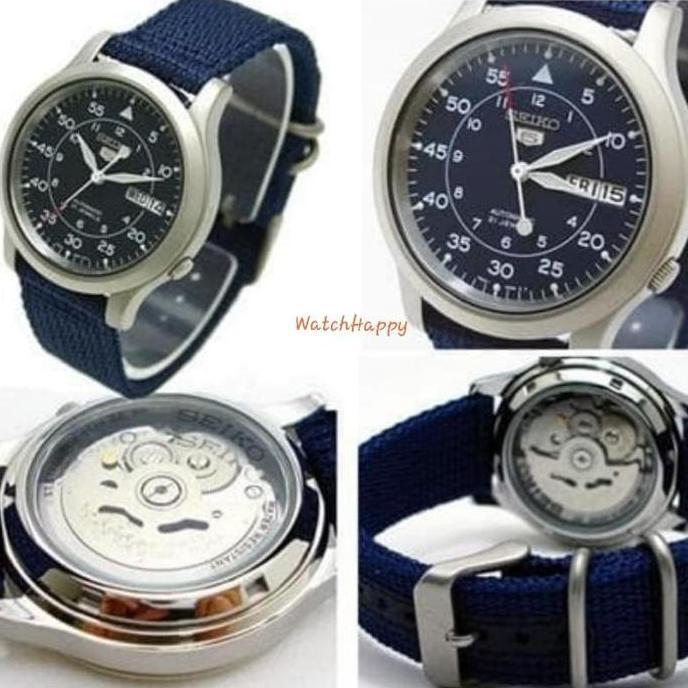 Ready Seiko 5 SNK807 SNK SNK807K2 SNK807K Unisex BlueDial NavyStrap Original