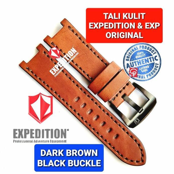 Ready STRAP KULIT TALI JAM EXPEDITION E6756 E 6756 E6751 E 6751 ORIGINAL