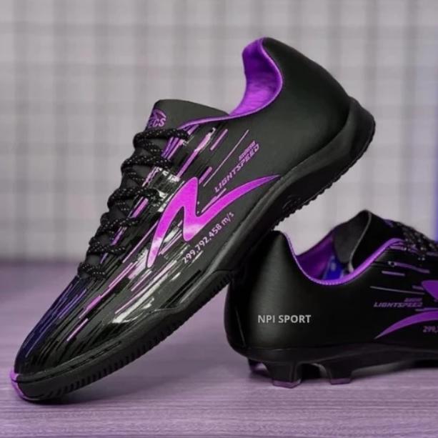 BIG SALE Sepatu Olahraga Futsal LightSpeed Hitam Ungu Sepatu Futsal Specs