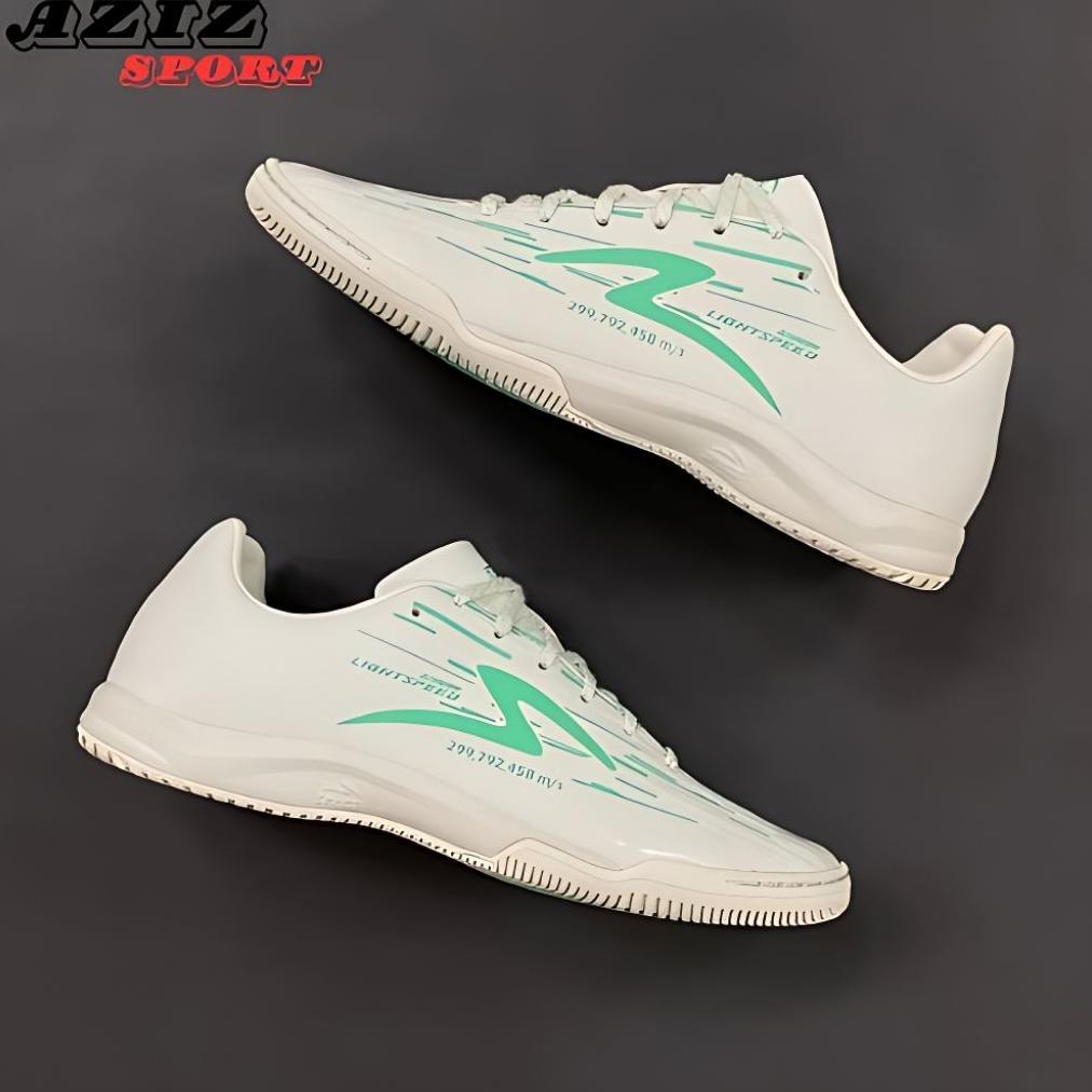 TERBARU Sepatu Futsal Specs Lightspeed Reborn,hijau putih ,dengan Upper Microfiber Ringan,murah meri