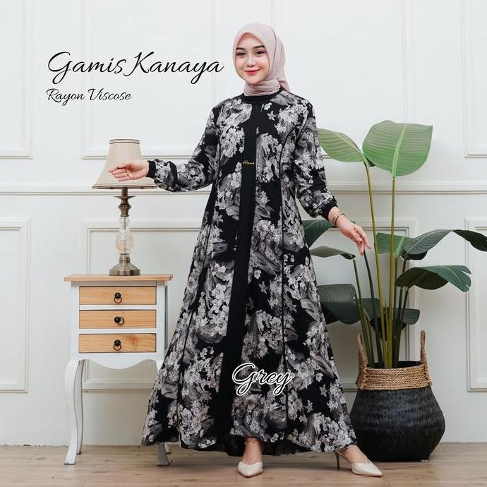 Grade Ori Gamis Kanaya Rayon Viscose Premium Muslim Wanita