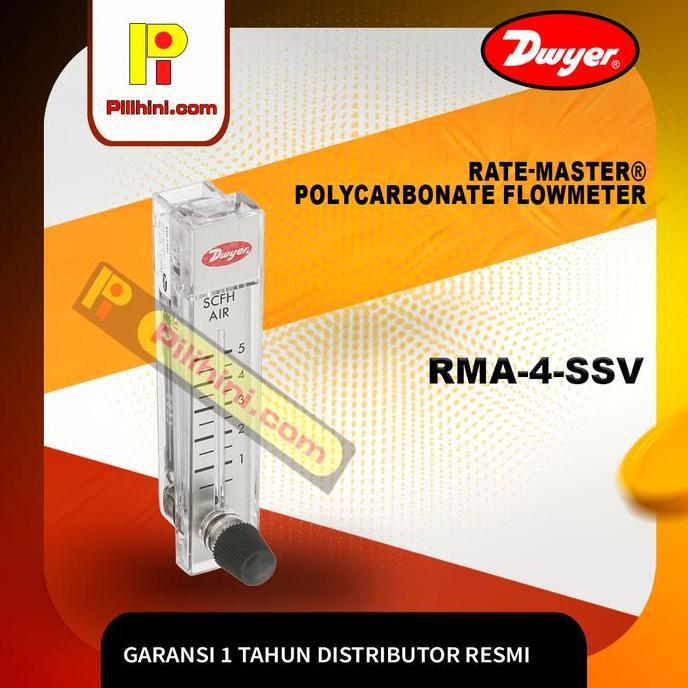 Dwyer RMA-4-SSV Rate-Master Polycarbonate Flowmeter