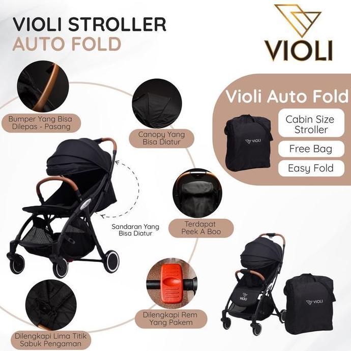 VIOLI AUTO FOLD STROLLER Termurah