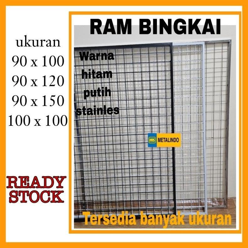 Jaring ram bingkai besi tebal ukuran lebar Kawat display wiremesh kawat display accesories kawat jar