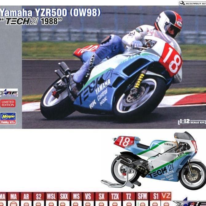 HASEGAWA 21727 YAMAHA YZR500 TECH21 1988