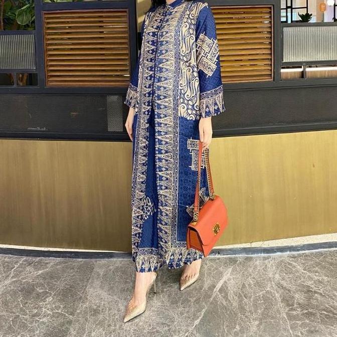 Setelan Kulot Wanita Set Tunik Batik Wanita Modern Viscose jumbo busui HM