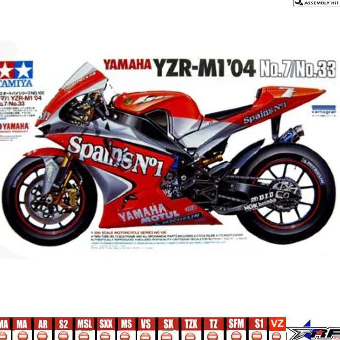 TAMIYA 14100 YAMAHA YZR-M1`04 No7/No.33