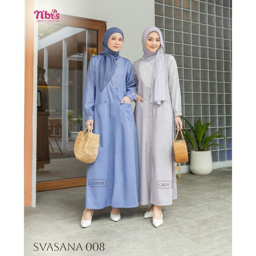 Nibras Gamis Dewasa Busana Muslim Wanita Dress Syari Casual - SVASANA 008