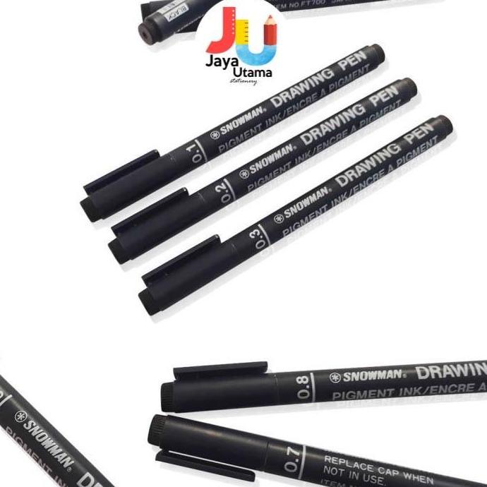 Snowman Spidol Drawing Pen Pena Gambar 0.05-0.8 FULL SET